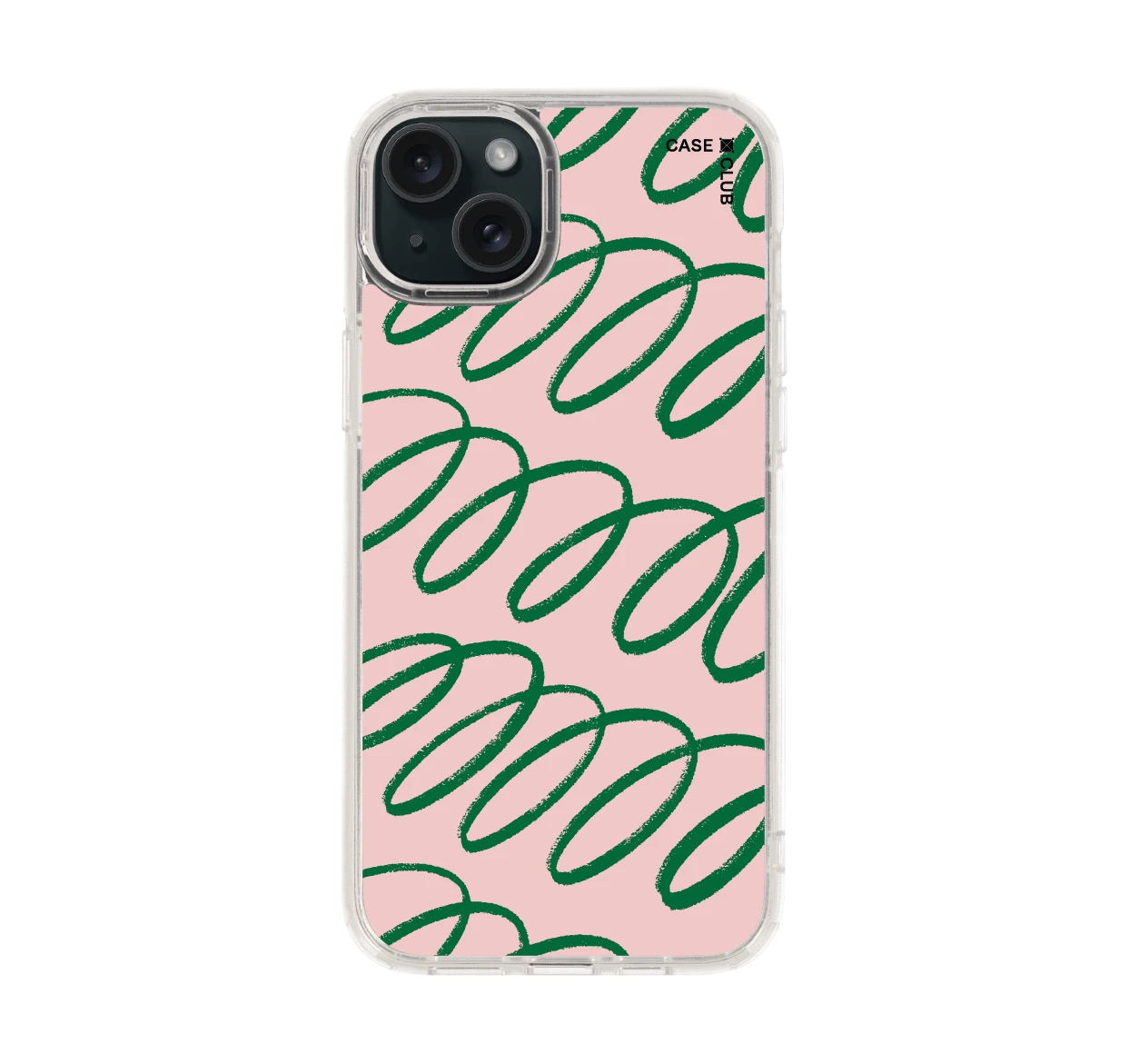 pink & green curvy pattern